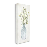 Stupell Industries Quaint White Daisies in Blue Glass Jar Canvas Wall Art