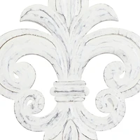 24" White French Themed Wood Wall Décor