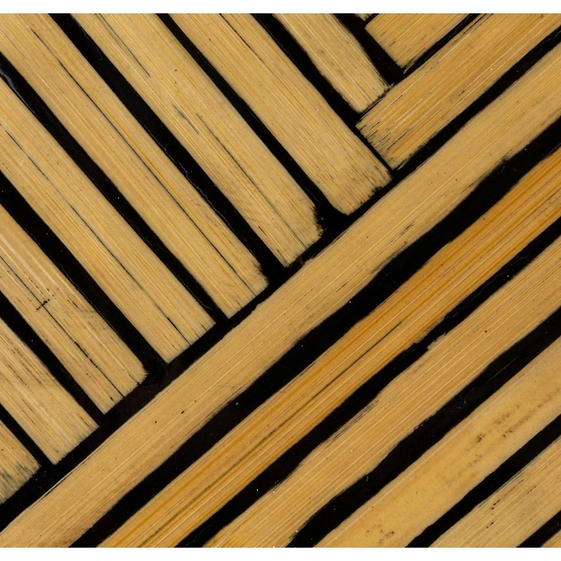 Hello Honey® 15.75" Black & Natural Geometric Stripes Lazy Susan