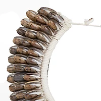 Brown Cotton Eclectic Sculpture, 15" x 12" x 6"