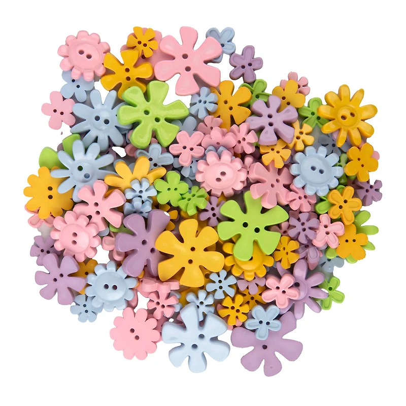 Favorite Findings™ Pastel Flower Button Mix