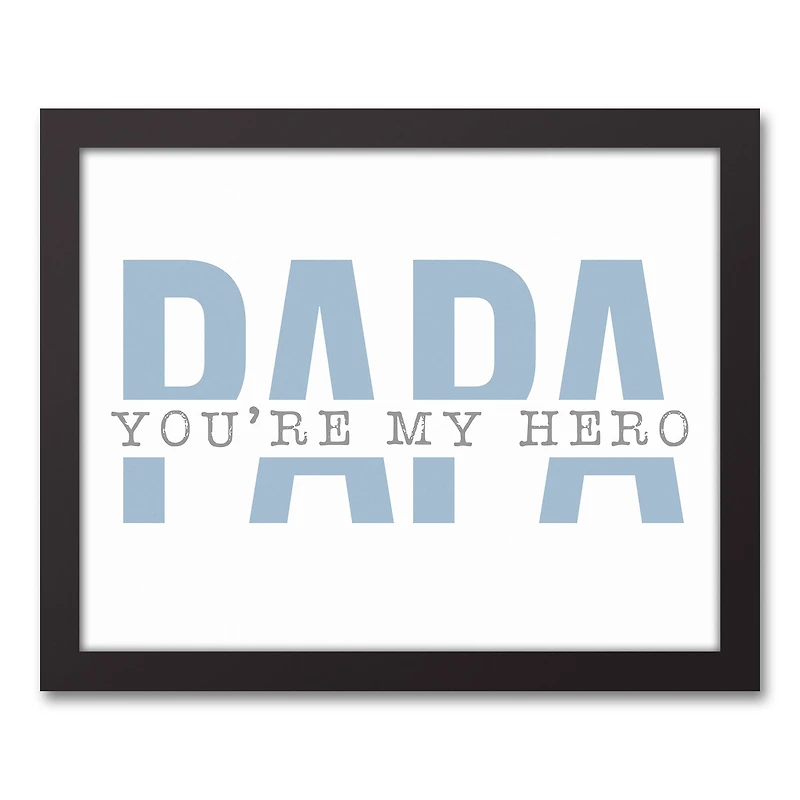 Hero Papa Black Framed Canvas