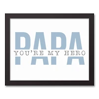 Hero Papa Black Framed Canvas