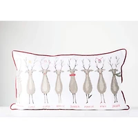 Hello Honey® Santa's Reindeer Lumbar Pillow