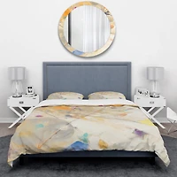 Designart 'Spring Minimalist Confetti II' Geometric Bedding Set