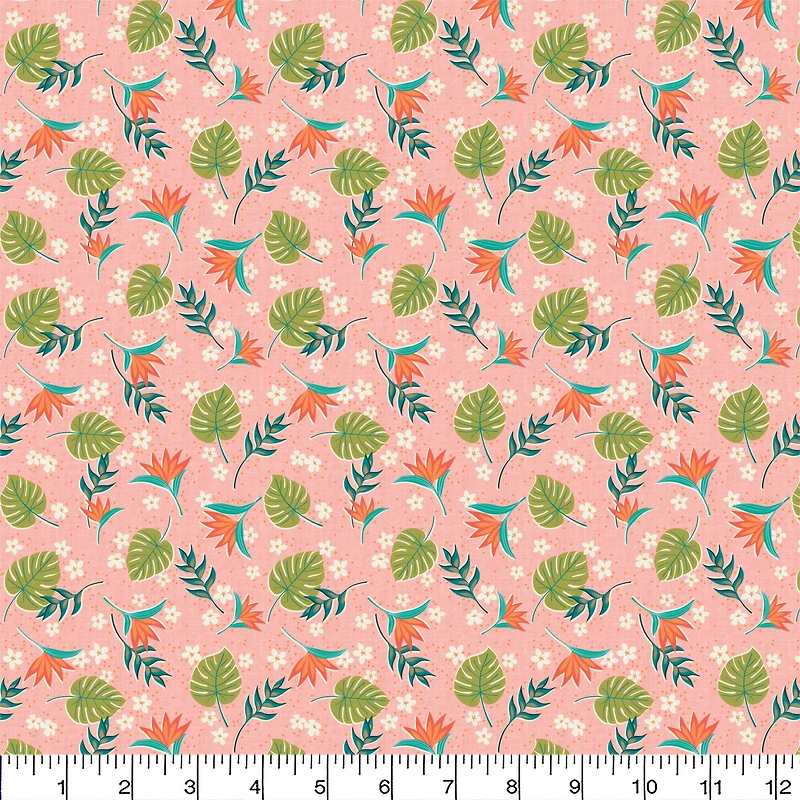 Camelot Fabrics Tropical Plants Cotton Fabric