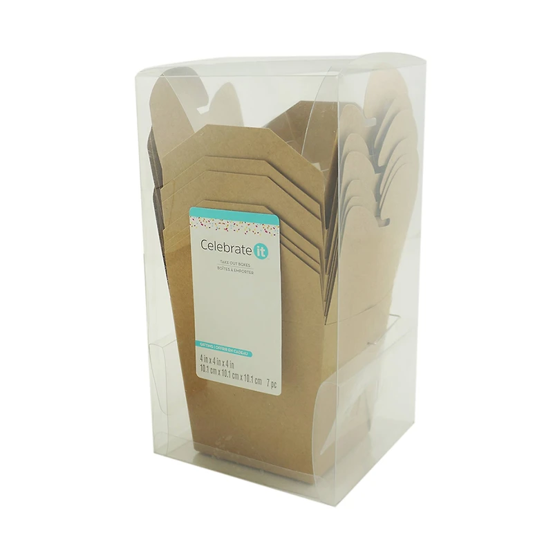 4" Kraft Take-Out Box Set by Celebrate It™