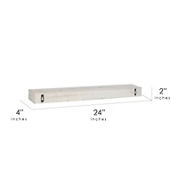 Whitewashed Wooden Wall-Mounted Wine Glass Floating Shelf