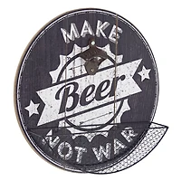 14" Make Beer Not War Wall Mounted Bottle Opener