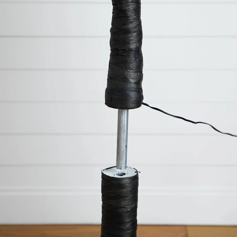 8ft. Pre-Lit Halloween Deluxe Black Twig Artificial Tree with 216 Orange & Purple LED Lights