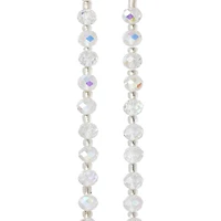 Crystal AB Faceted Glass Rondelle Beads, 8mm by Bead Landing™
