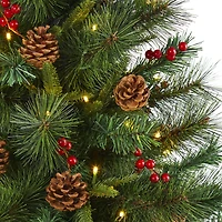 5ft. Pre-Lit Mixed Pine Artificial Christmas Tree, Clear LED Lights