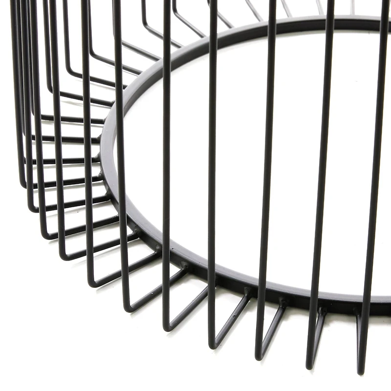 20" Black Contemporary Metal Accent Table