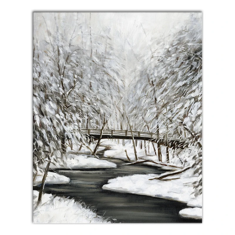 Winter Creek 16" x 20" Canvas Wall Art
