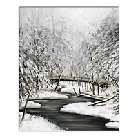 Winter Creek 16" x 20" Canvas Wall Art