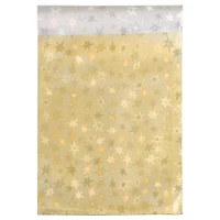 JAM Paper 6.25 x 7.875" Gold Stars Foil Open End Envelopes with Self Adhesive Closure, 25ct.