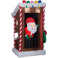 6ft. Animated Airblown® Inflatable Christmas Santa's Outhouse