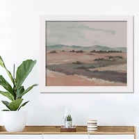 Grass Plains White Framed Print