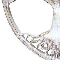 American Art Décor™ 15.5" Tree of Life Medallion Boho Wall Art with White with Gold Accents