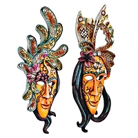 Design Toscano Masquerade at Mardi Gras Mask Wall Sculpture Set