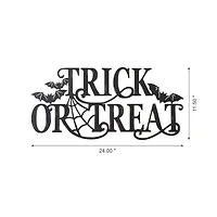 Glitzhome® 24" Metal Halloween TRICK OR TREAT Wall Sign