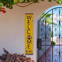 Glitzhome® 42" Wood Bees WELCOME Porch Sign