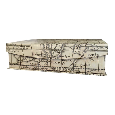 Map Flip Top Decorative Box by Ashland