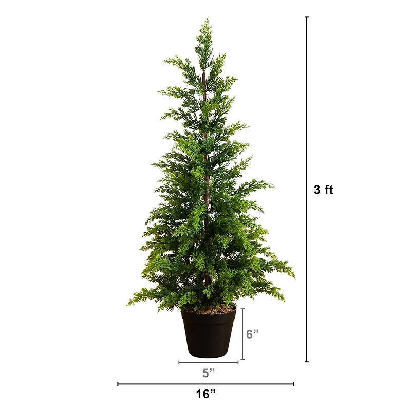 3ft. Artificial Cypress Topiary Christmas Tree