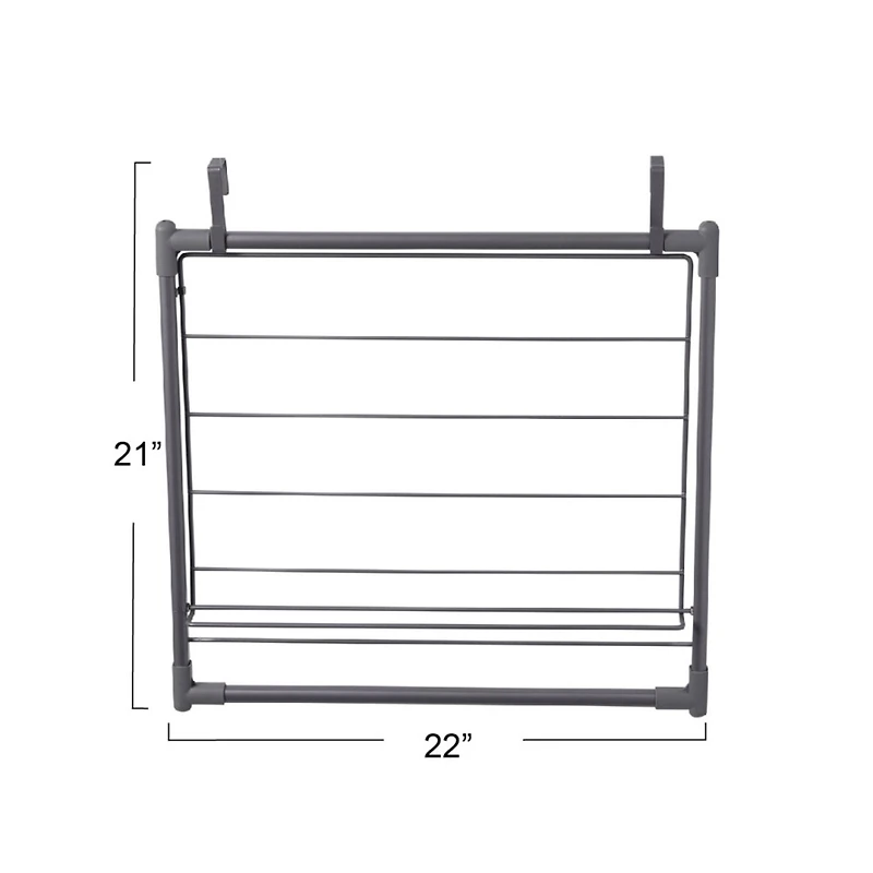 Household Essentials Metal Expandable Over the Door Drying Rack