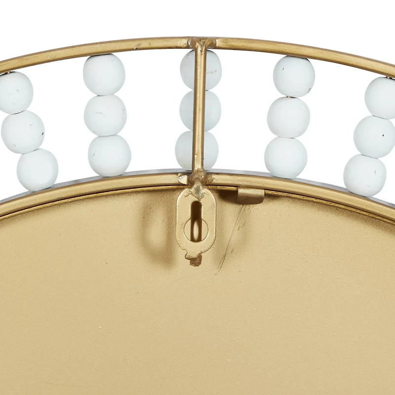 White Metal Contemporary Wall Clock, 24" x 24" x 2"