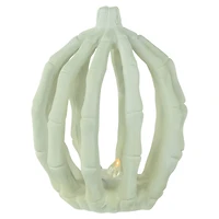 7" LED Lighted Skeleton Pumpkin