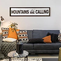 American Art Décor™ 36" Mountains Are Calling Wood Novelty Wall Sign