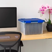 IRIS 32qt. Stackable Plastic Legal File Storage Box for Letter