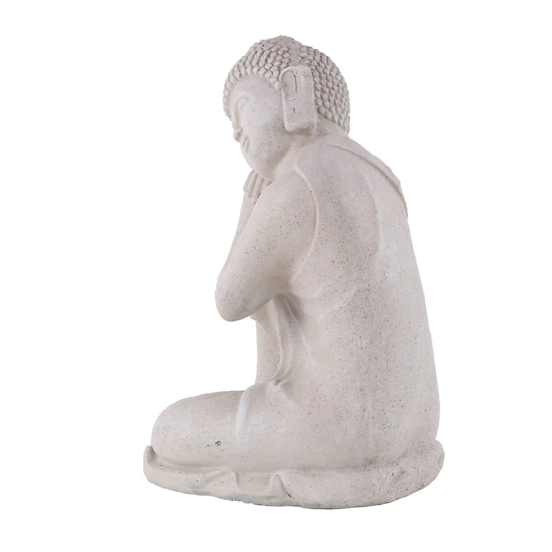 20" Gray Buddha Garden Sculpture