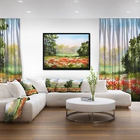 Designart - Poppy Field with Sky