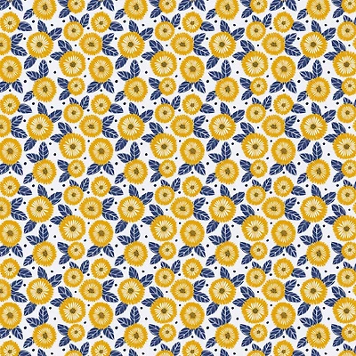 Emma & Mila® Marigold Flower Cotton Fabric By The Yard, 8yd. Bolt