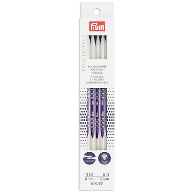 Prym Ergonomics 8" Double Point Knitting Needles, Size 11