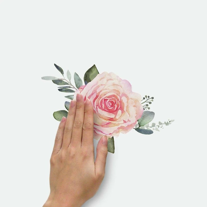 RoomMates Pink Roses Peel & Stick Giant Wall Decals