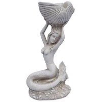 Santa's Workshop Antique White 23.5" Cold Cast Mermaid with Shell