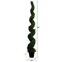 8ft. Potted Artificial Rosemary Spiral Topiary Tree