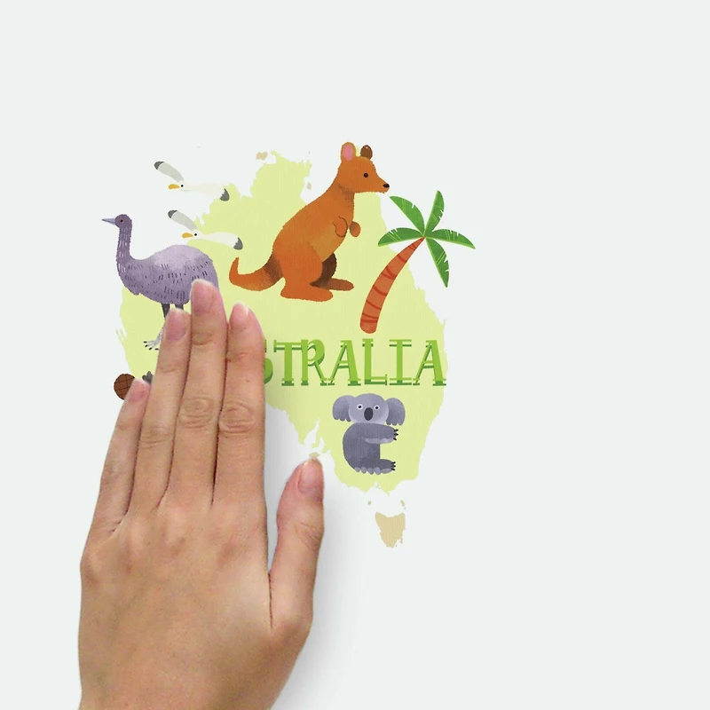 RoomMates Kids World Map Peel & Stick Giant Wall Decals