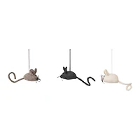 Hello Honey® Handmade Wool Felt Mouse Ornament Set