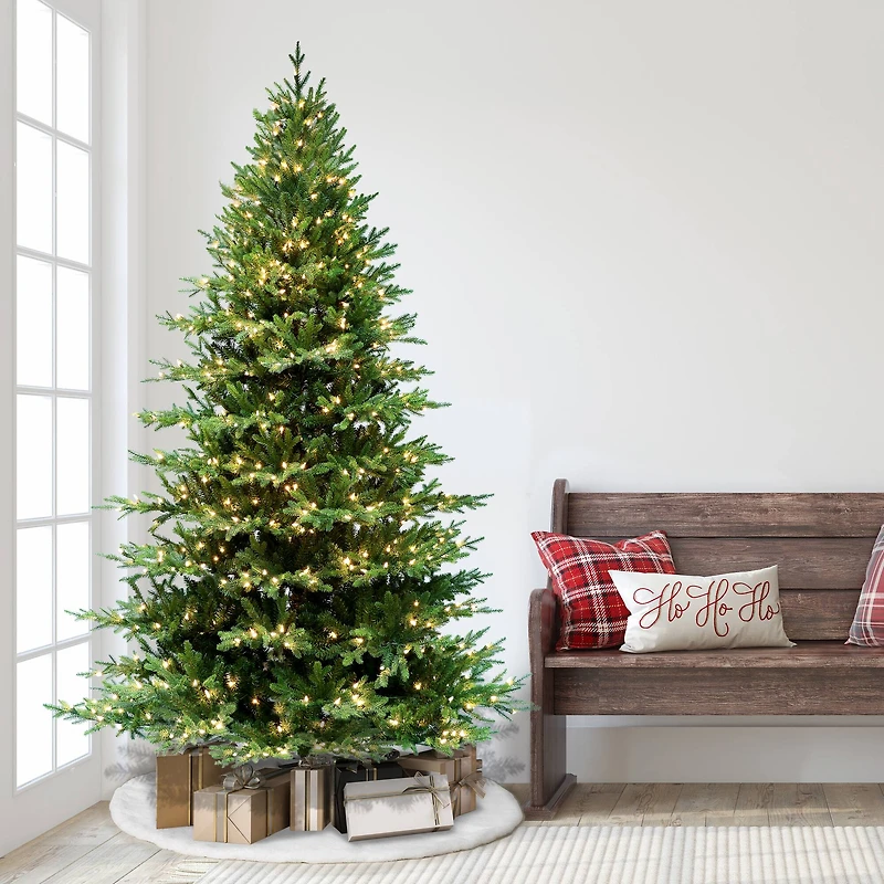 9ft. Pre-Lit Balsam Fir Artificial Christmas Tree, Clear Lights