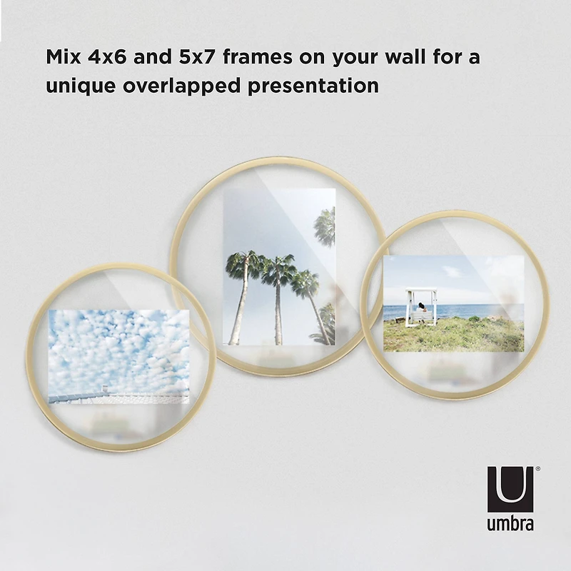 Umbra Matte Brass Infinity Round 4" X 6" Picture Frame