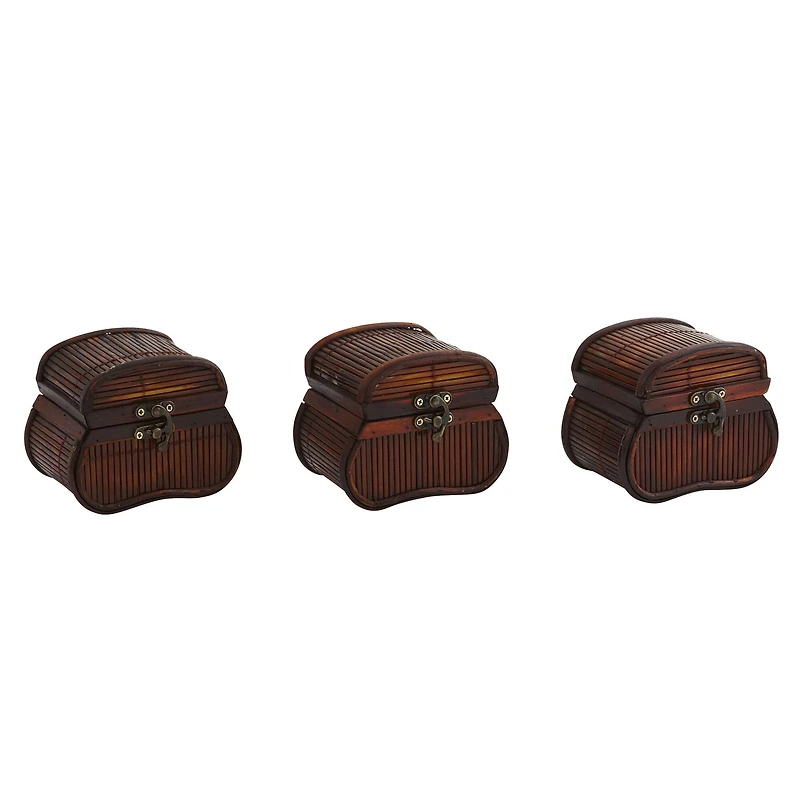 4" Bamboo Chests, 3ct.