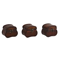4" Bamboo Chests, 3ct.