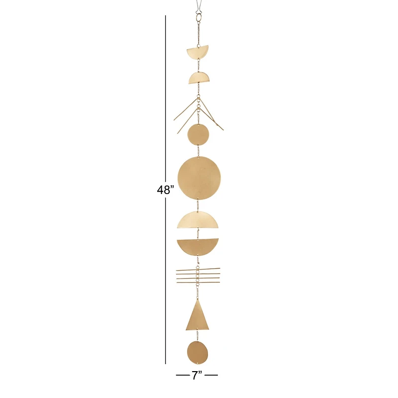 The Novogratz 48" Gold Metal Eclectic Wind Chime, 2ct.