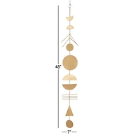 The Novogratz 48" Gold Metal Eclectic Wind Chime, 2ct.