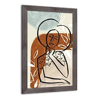 Earthy Abstract Figure Framed Print