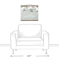 Good Things Come With Gratitude 16" x 20" Teak Hanging Canvas